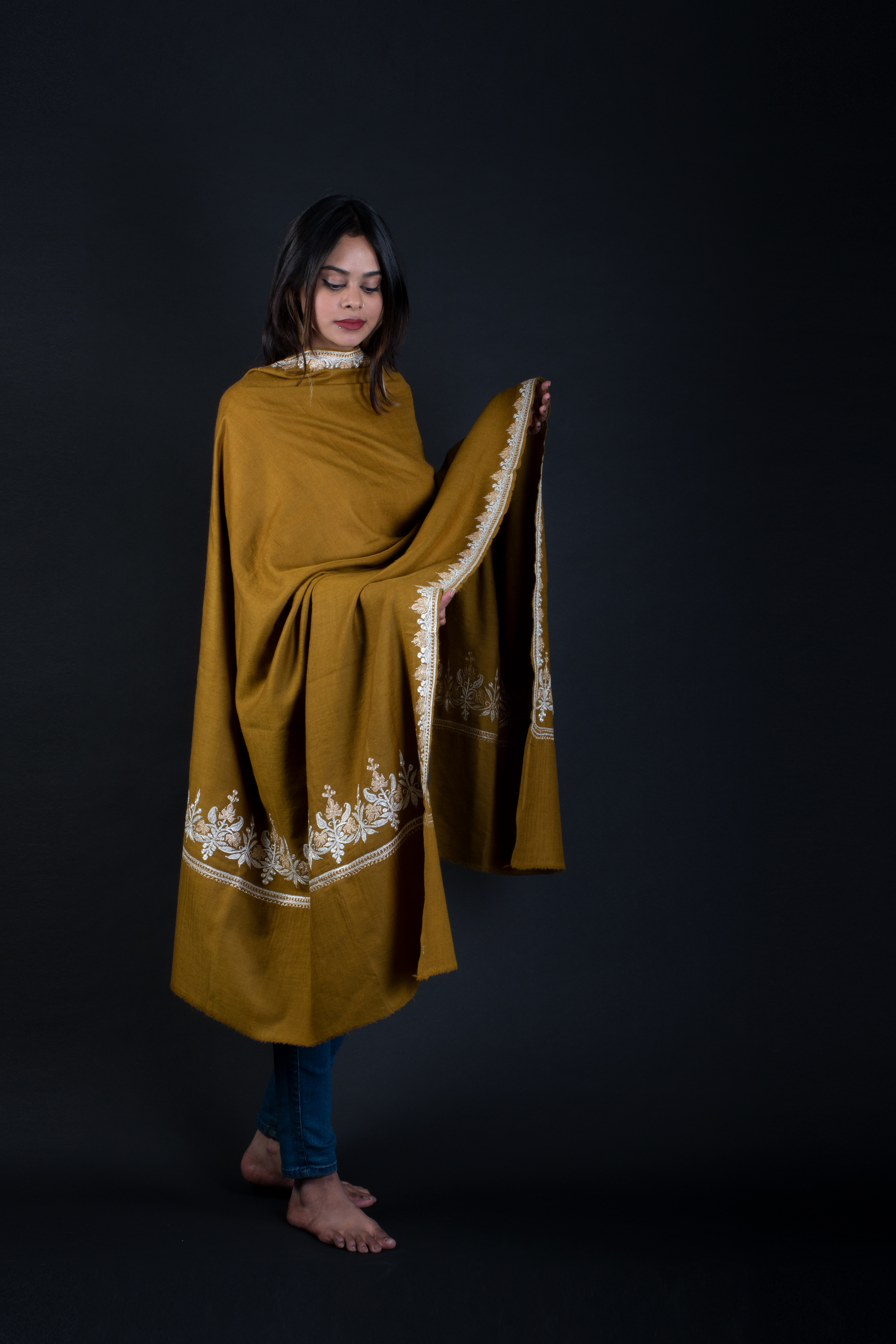 Mustard Pashmina Shawl